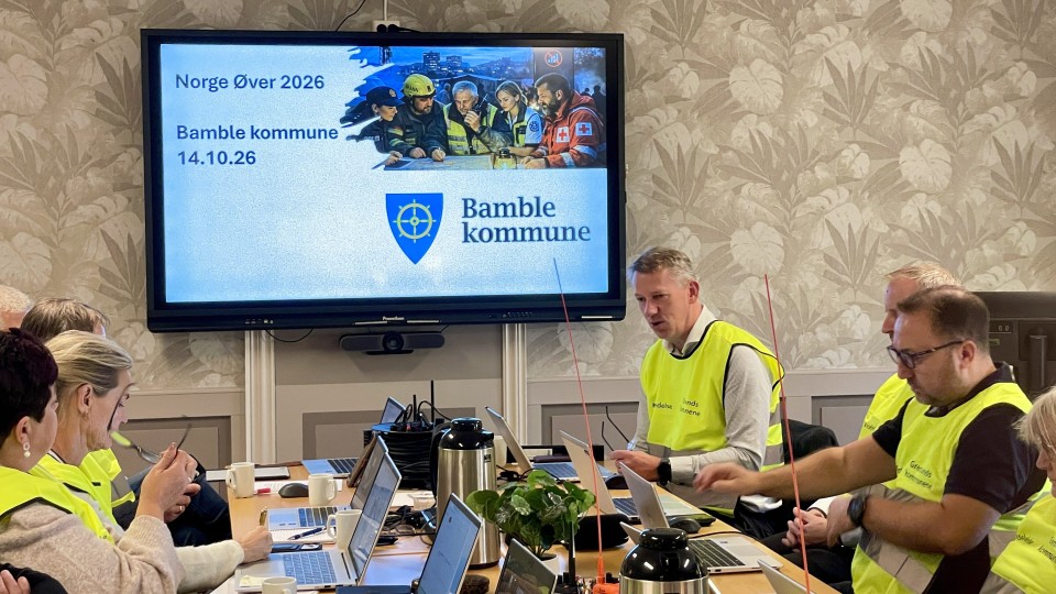 Lenke til artikkel: Bamble deltok i nasjonal beredskapsøvelse