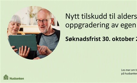 Lenke til artikkel: Få tilskudd til å gjøre boligen mer aldersvennlig